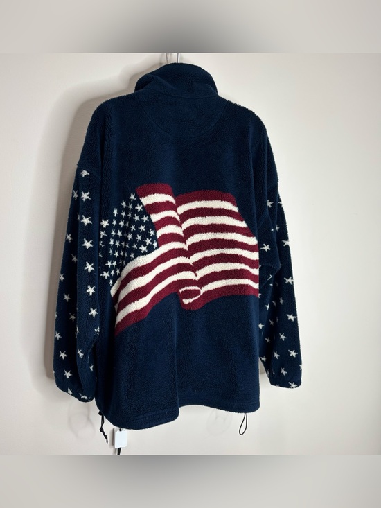 Bear Ridge Outfitters Other - Bear Ridge Men's XL Navy Fleece Pullover jacket American Flag stars graphic